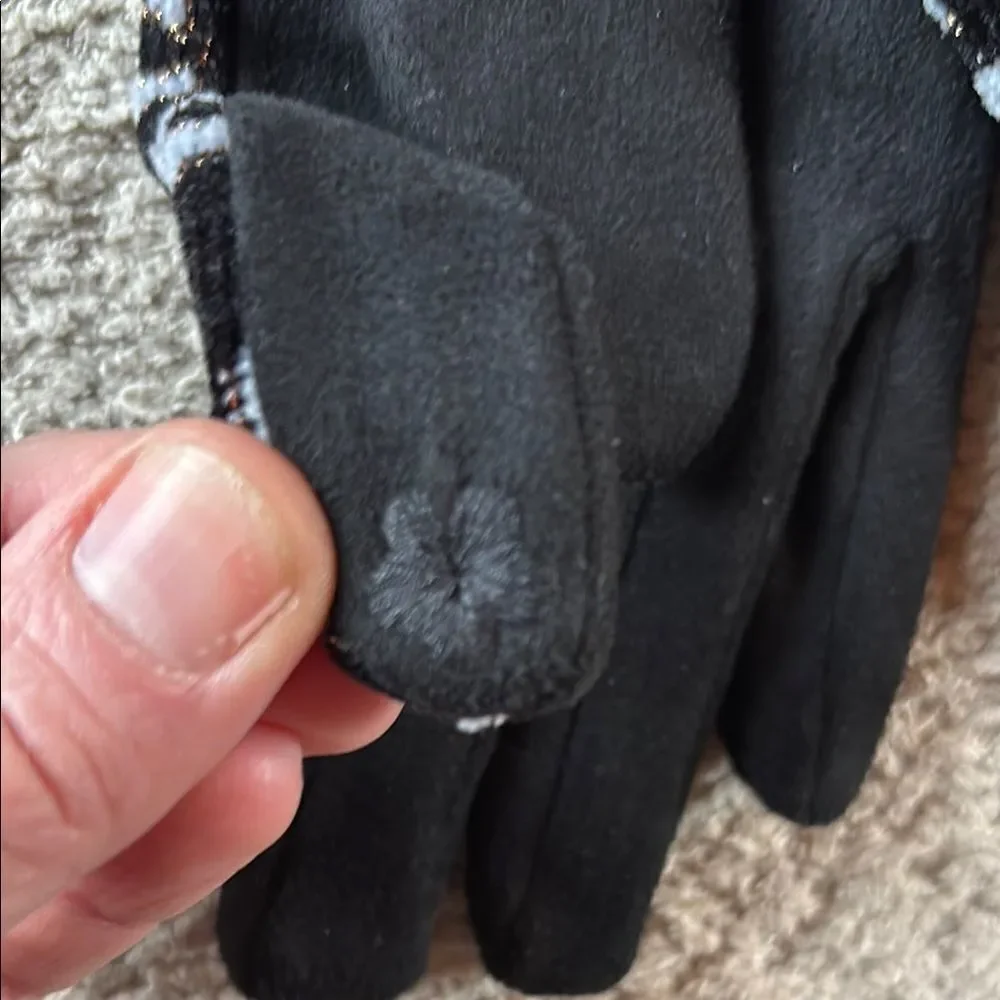 Stylish Black and White Gloves